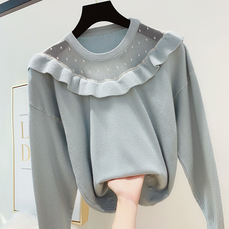 Pulover de dama cu decolteu rotund in mai multe culori