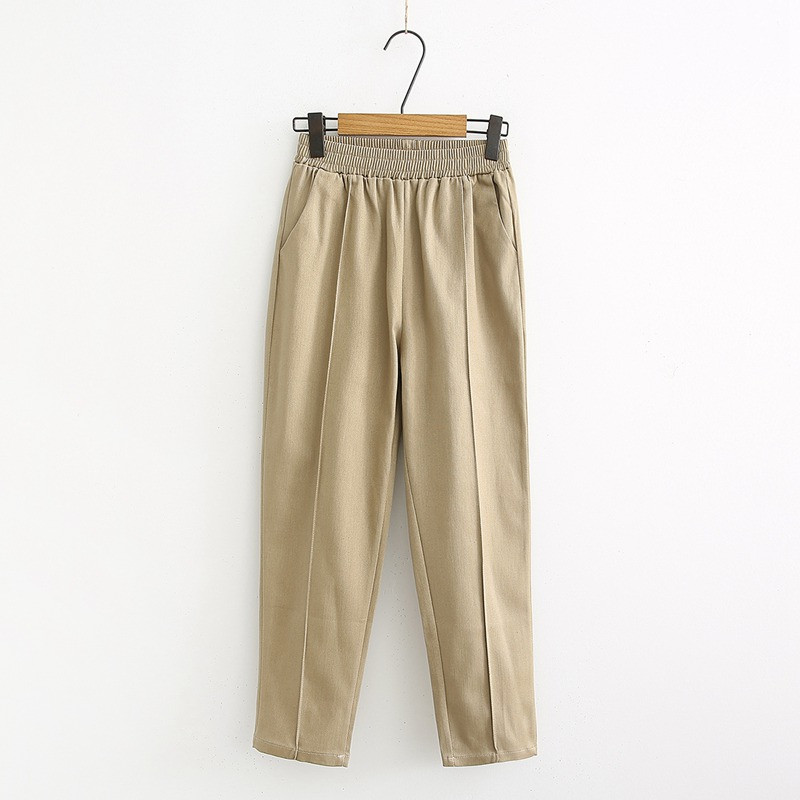 Pantaloni casual dama in alb, negru si maro