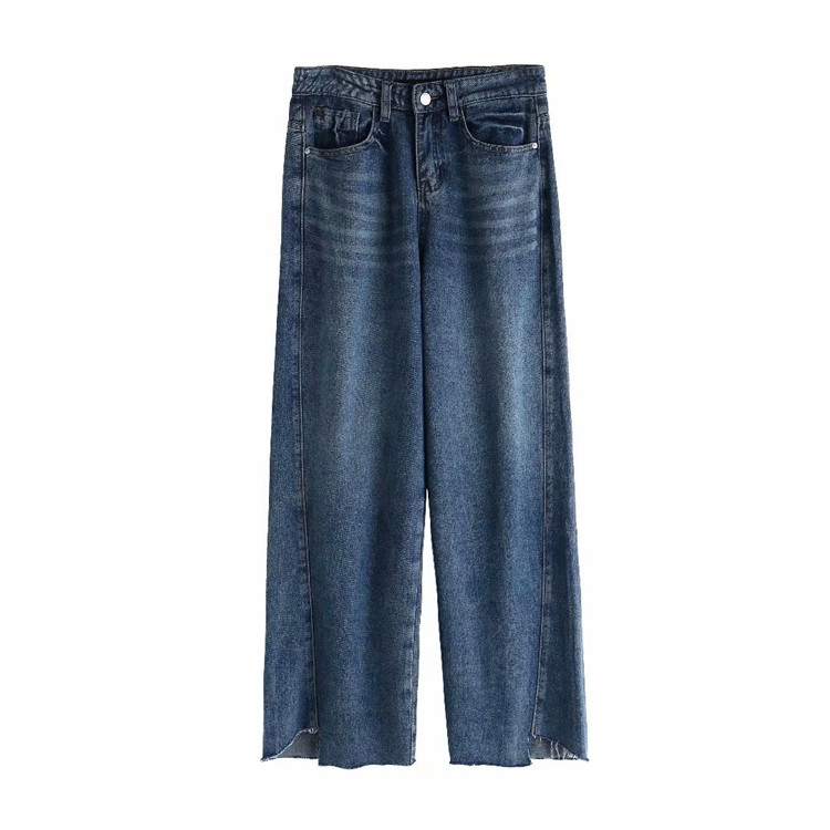 Γυναικεία τζιν γυναικεία σε σκούρο χρώμα με μοντέλο μήκους 9/10