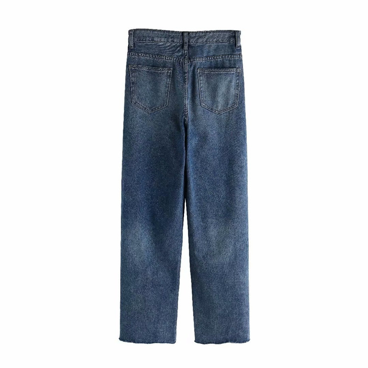 Γυναικεία τζιν γυναικεία σε σκούρο χρώμα με μοντέλο μήκους 9/10