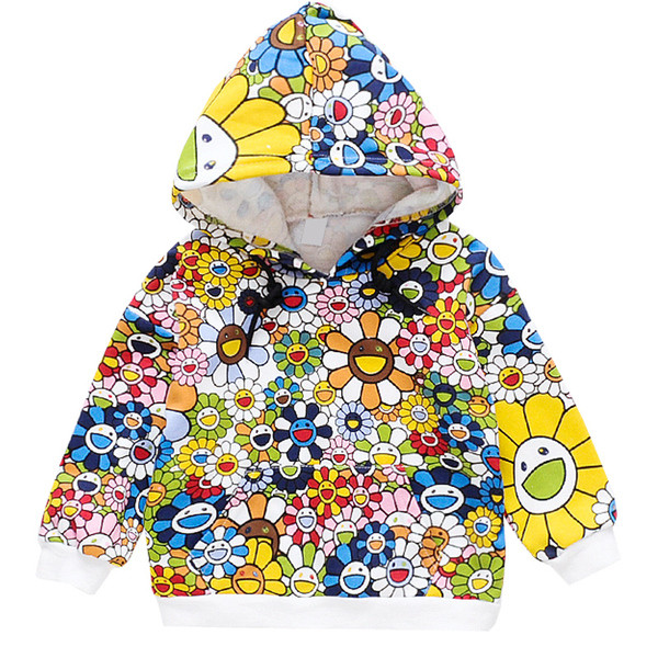 Színes gyerek blúz kapucnival és nyakkendővel lányoknak