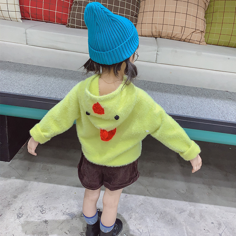 Gyermek pulóver három színben 3D elemmel lányoknak