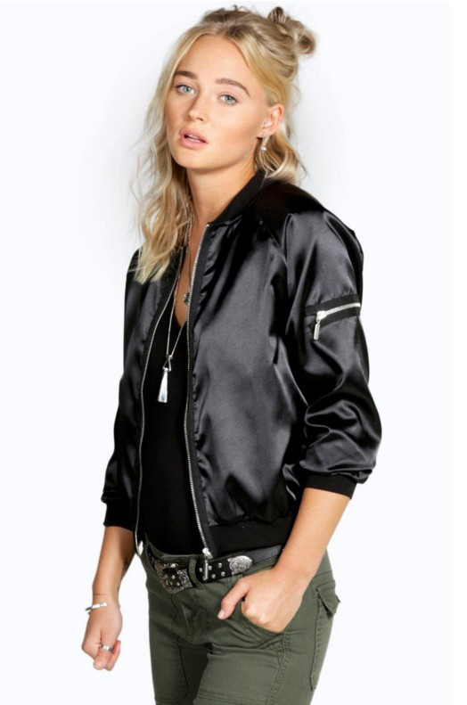 Κομψή γυναικεία σακάκι με φερμουάρ σε δύο χρώματα