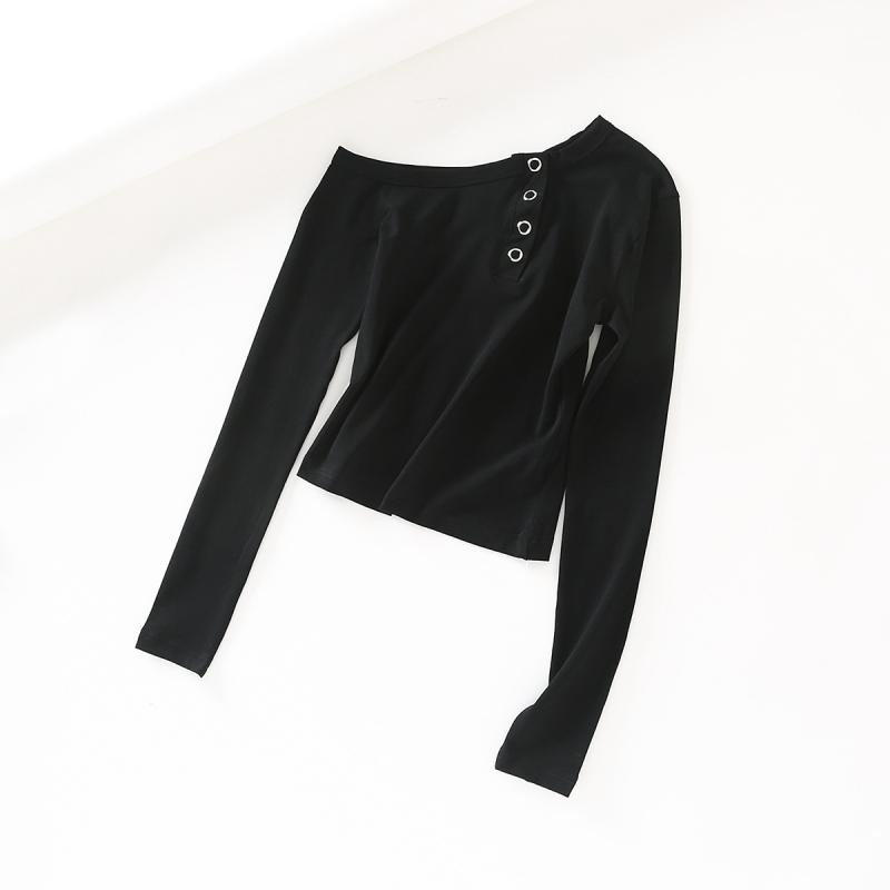 Női alkalmi blúz fekete, szürke és fehér színekben