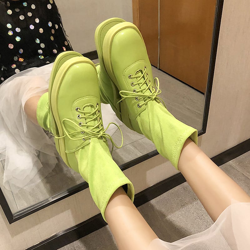 Casual  γυναικείες μπότες  με δεσμούς σε τέσσερα χρώματα