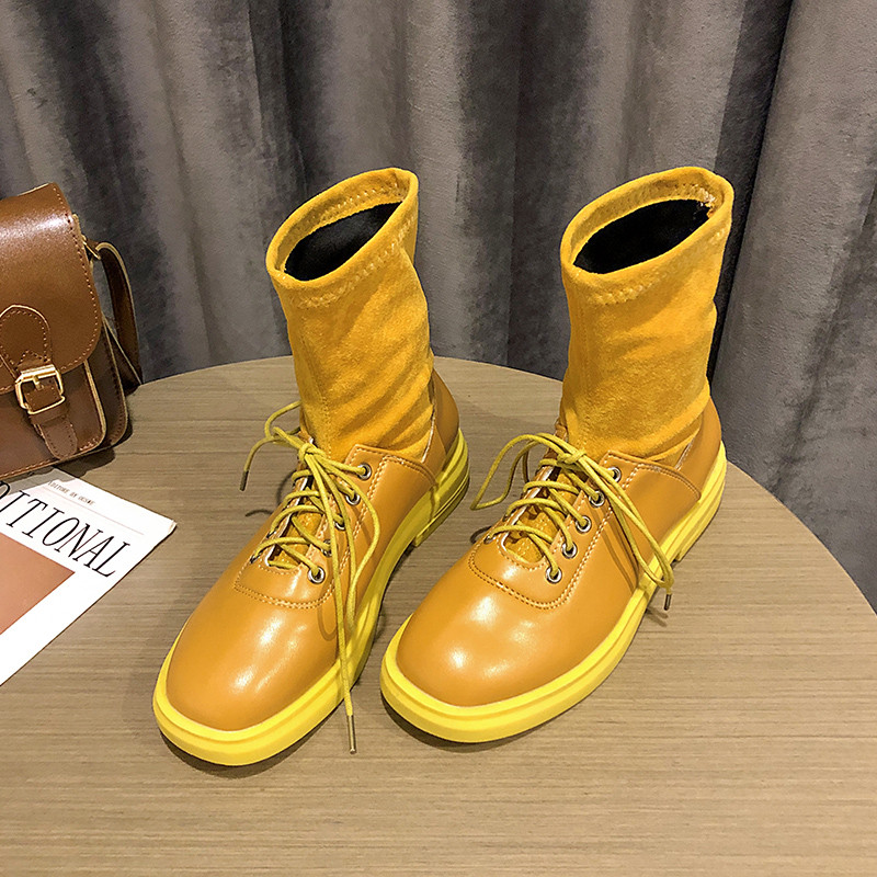 Casual  γυναικείες μπότες  με δεσμούς σε τέσσερα χρώματα