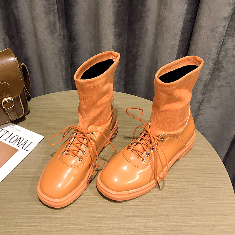 Casual  γυναικείες μπότες  με δεσμούς σε τέσσερα χρώματα