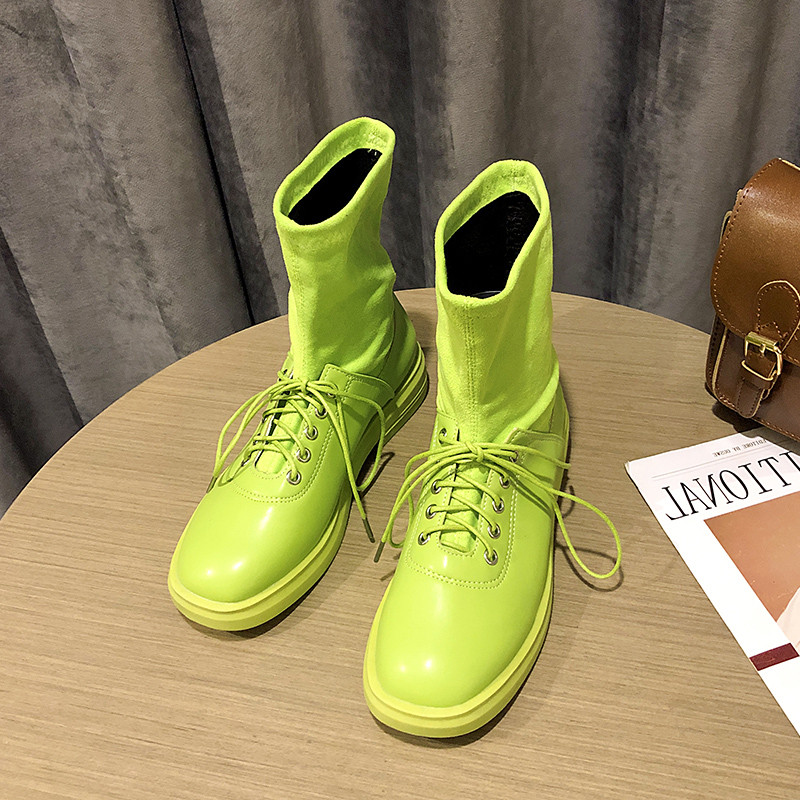 Casual  γυναικείες μπότες  με δεσμούς σε τέσσερα χρώματα