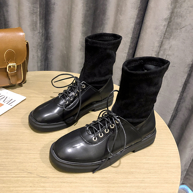 Casual  γυναικείες μπότες  με δεσμούς σε τέσσερα χρώματα