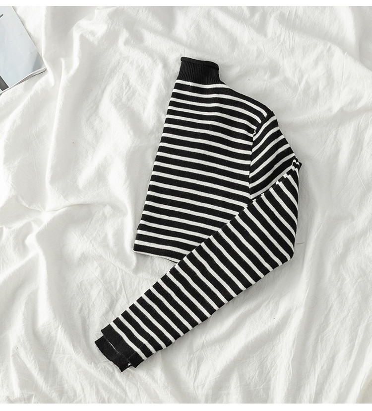 Bluza de dama in dungi cu guler polo in mai multe culori