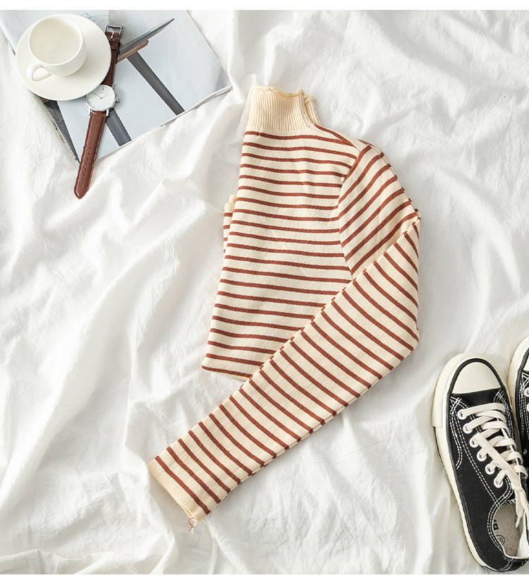 Bluza de dama in dungi cu guler polo in mai multe culori