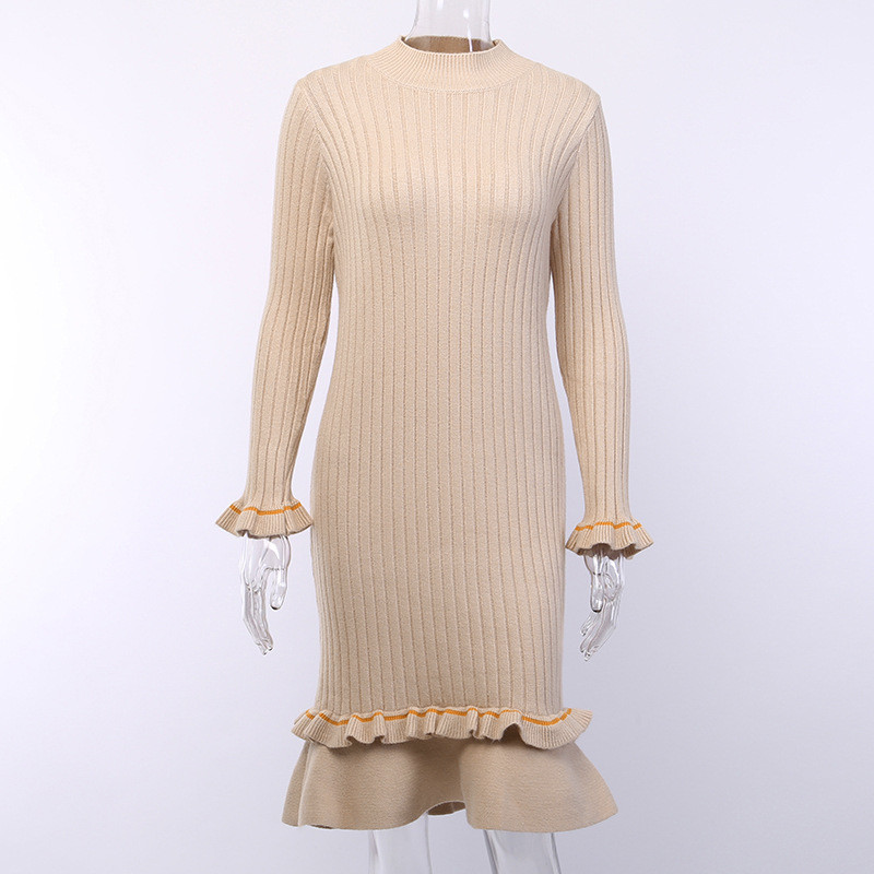 Rochie moderna de dama cu maneci lungi in mai multe culori