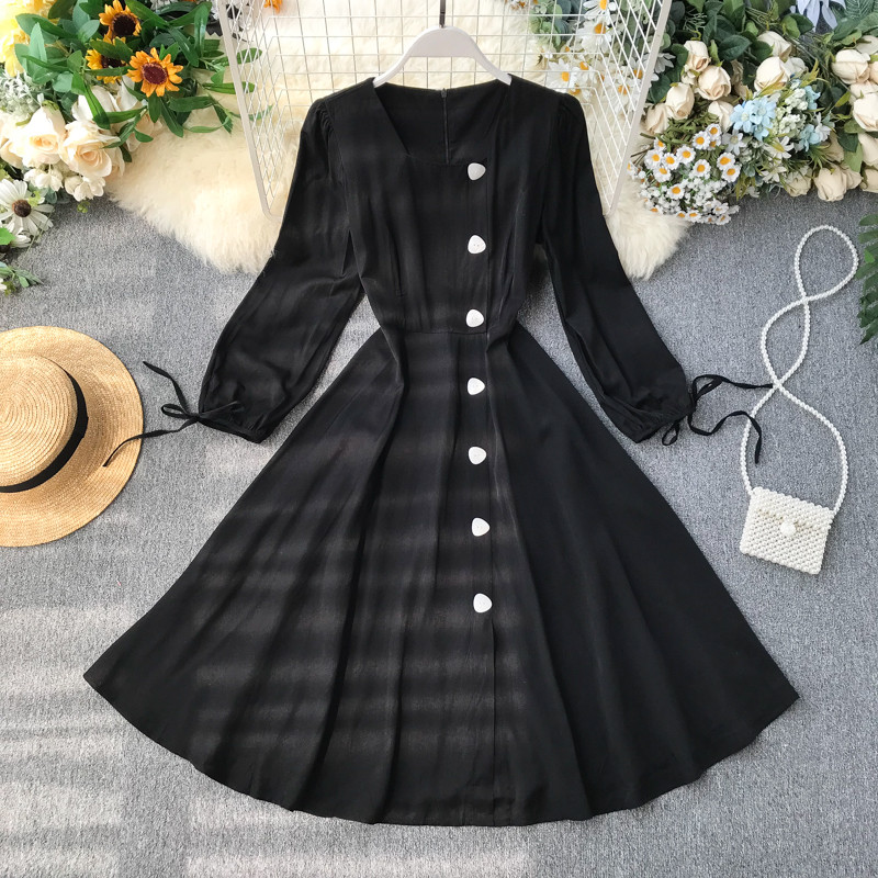 Rochie de dama cu nasturi si curea in patru culori