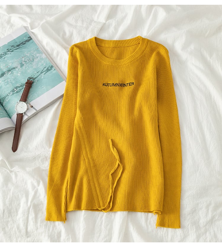 Bluză casual de damă în patru culori cu inscripție și cravate