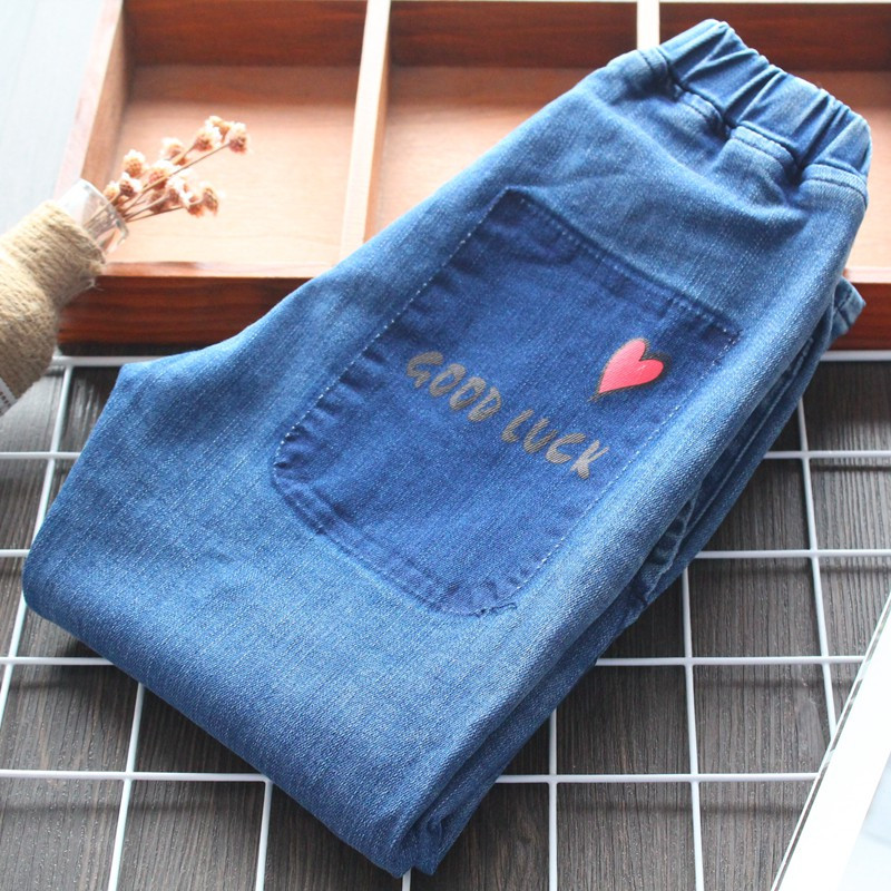 Νέο μοντέλο παιδικά τζιν  για κορίτσια με μπλε χρώμα μεεφαρμογή