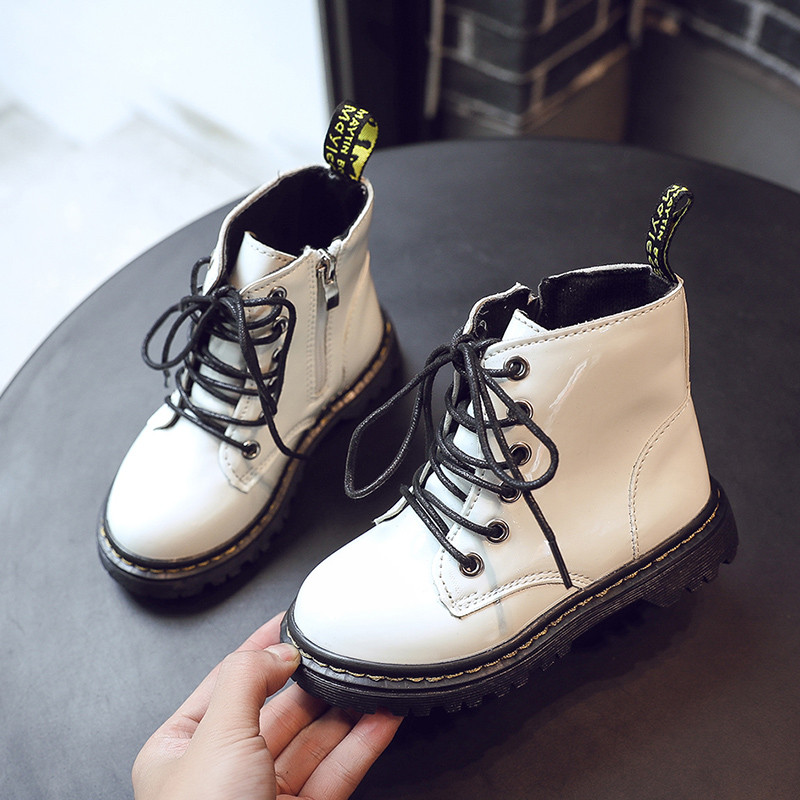 Cizme casual pentru copii pentru fete cu cravate in trei culori