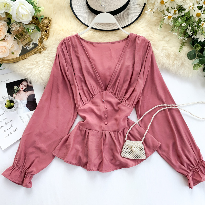 Γυναικεία μοντέρνα  μπλούζα με μακριά μανίκια