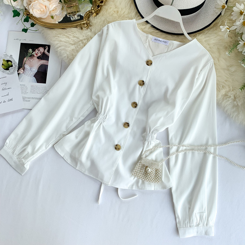 Bluza casual dama cu nasturi si cravate in mai multe culori