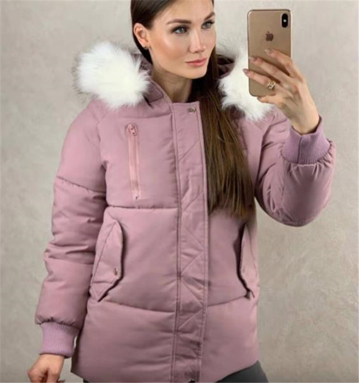 Geaca casual dama cu puf si gluga in diferite culori