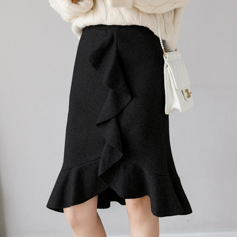 Fusta de dama actuala in patru culori cu talie inalta