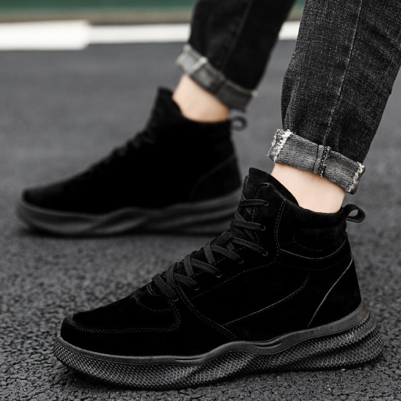 Tenisi inalti barbati casual cu cravate in diferite culori