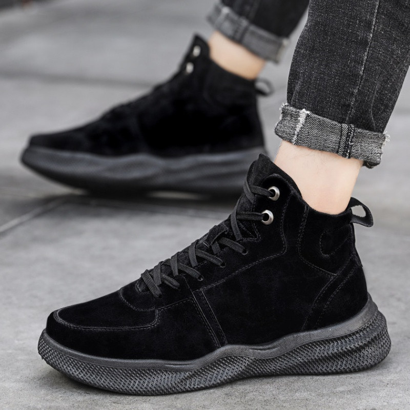 Tenisi inalti barbati casual cu cravate in diferite culori