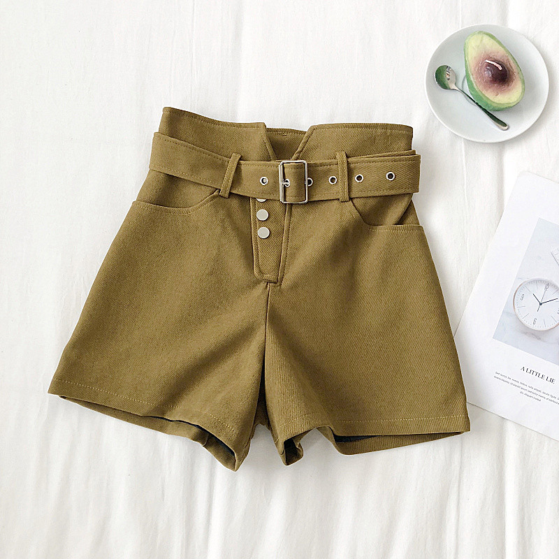 Modern női nadrág magas derékkal, gombokkal három színben