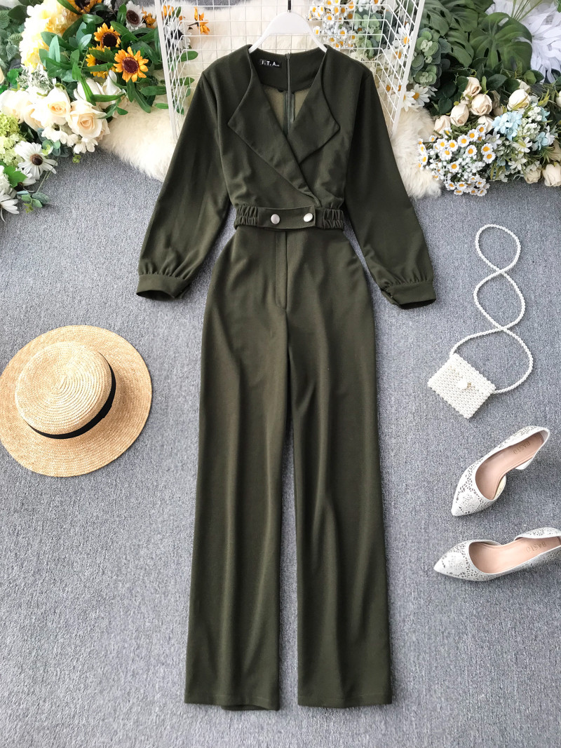 Salopeta de dama eleganta cu maneci lungi si nasturi in diferite culori