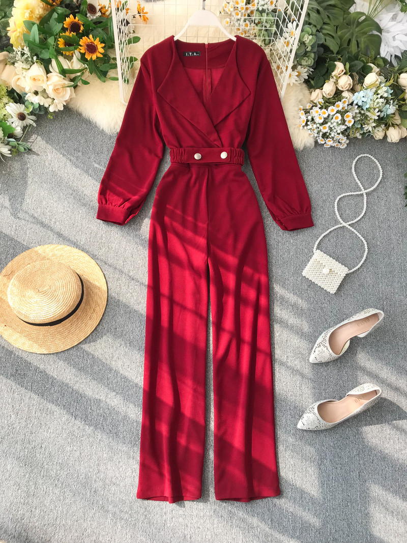 Salopeta de dama eleganta cu maneci lungi si nasturi in diferite culori