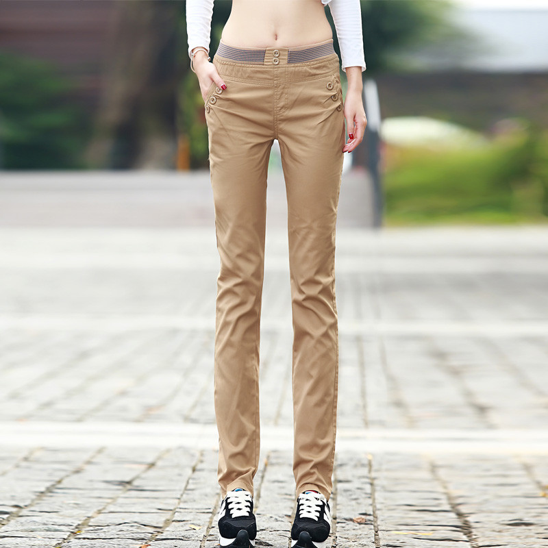 Pantaloni casual dama - model drept in trei culori