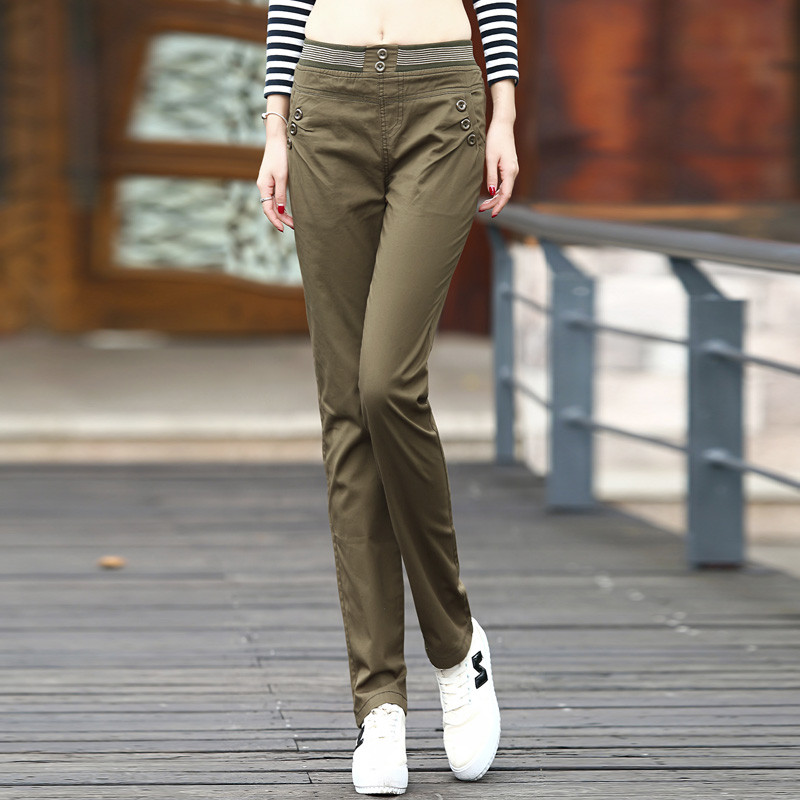 Pantaloni casual dama - model drept in trei culori