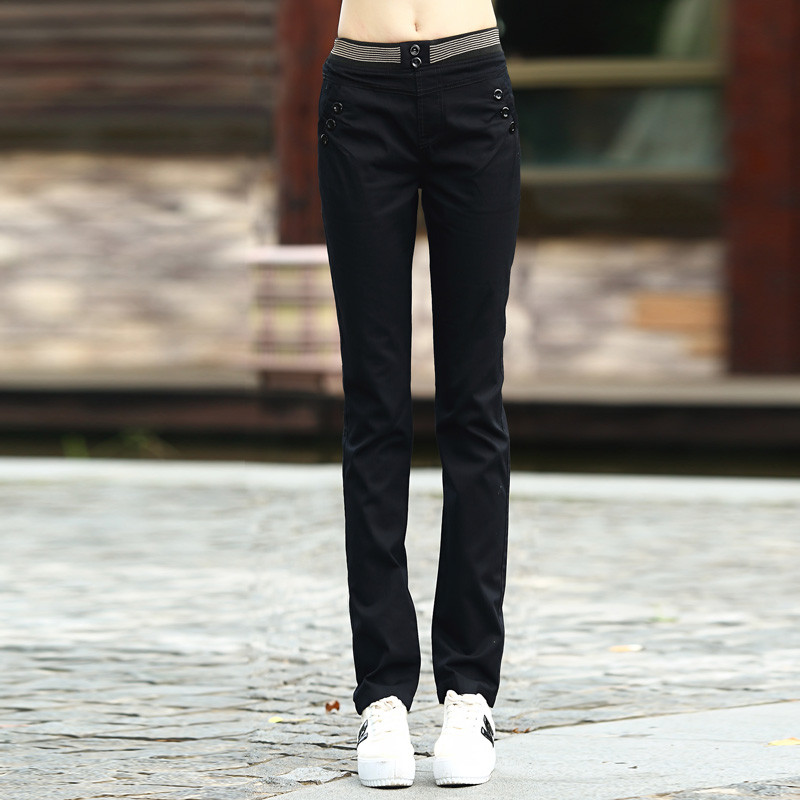 Pantaloni casual dama - model drept in trei culori