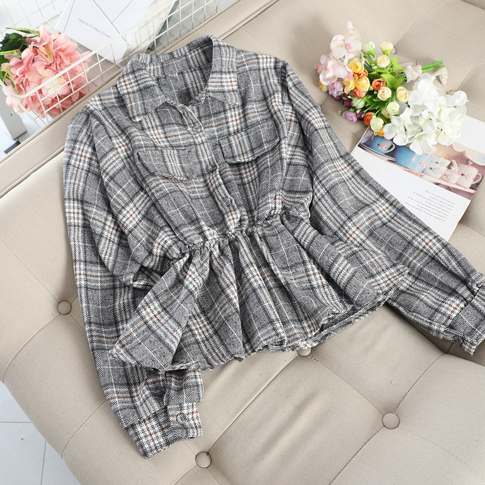 Camasa de dama in carouri croiala model in trei culori