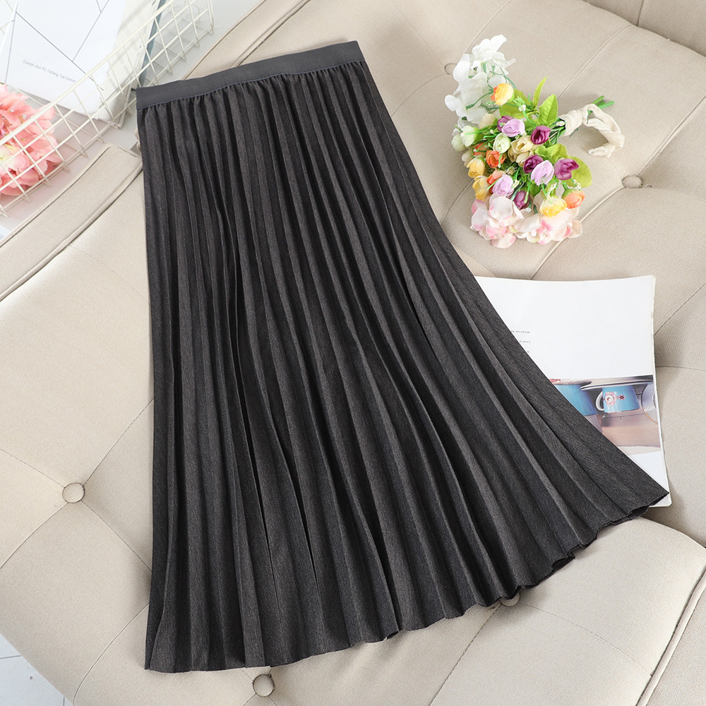 Fusta de dama plisata actuala cu talie inalta in diferite culori