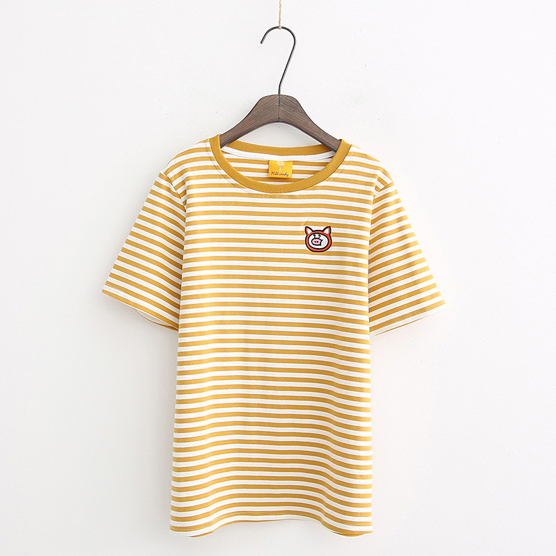 Új modell alkalmi női blúz sárga és kék hímzéssel