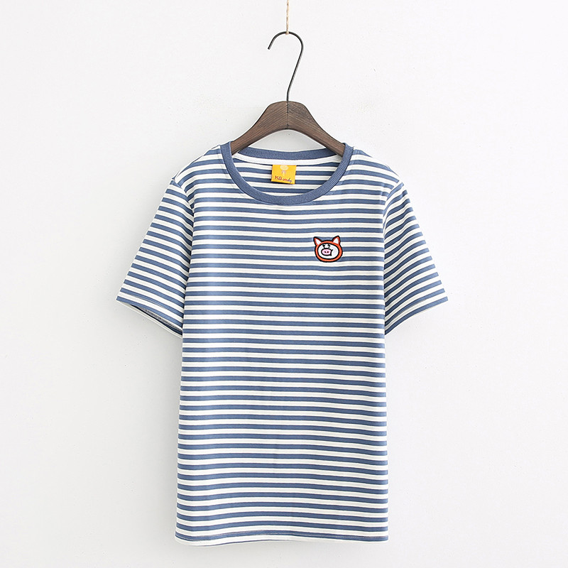 Új modell alkalmi női blúz sárga és kék hímzéssel