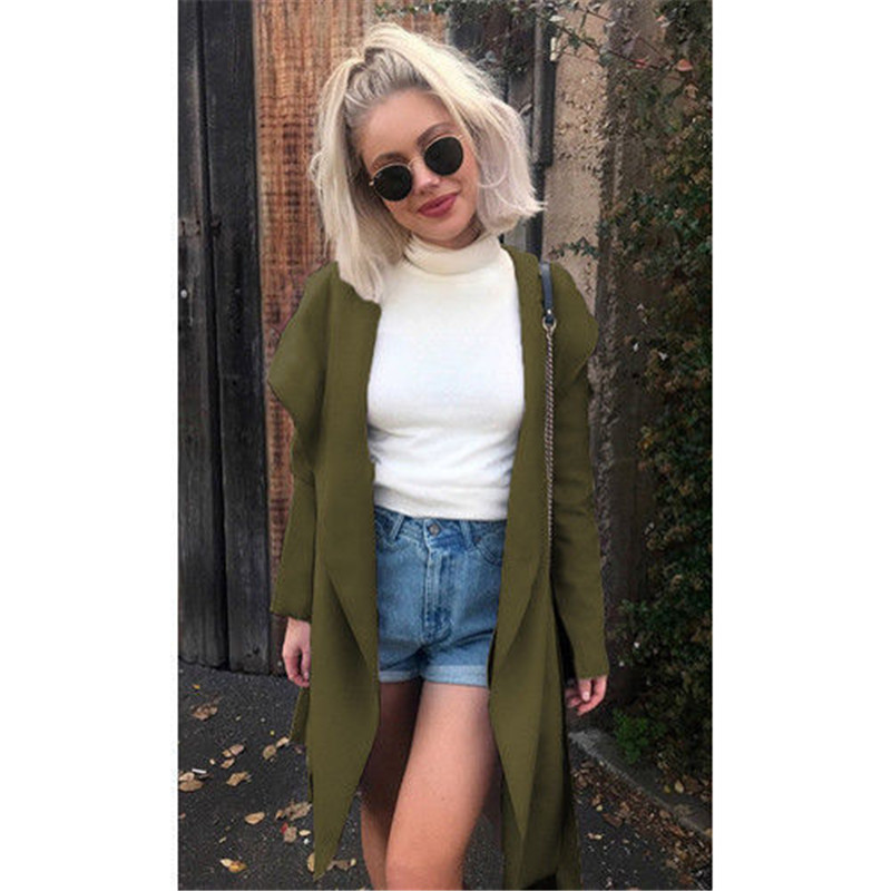 Μοντέρνο γυναικείο μπουφάν για το φθινόπωρο με κουκούλα και κορδόνια σε διάφορα χρώματα