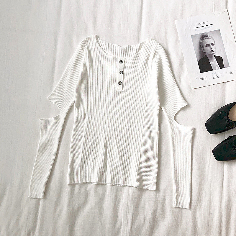 Bluză casual de damă în patru culori cu nasturi și mâneci lungi