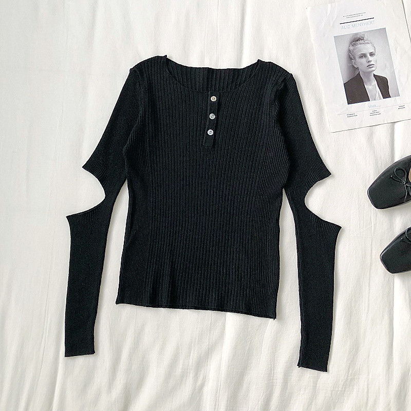 Bluză casual de damă în patru culori cu nasturi și mâneci lungi