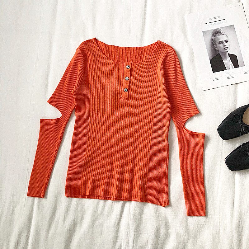 Bluză casual de damă în patru culori cu nasturi și mâneci lungi