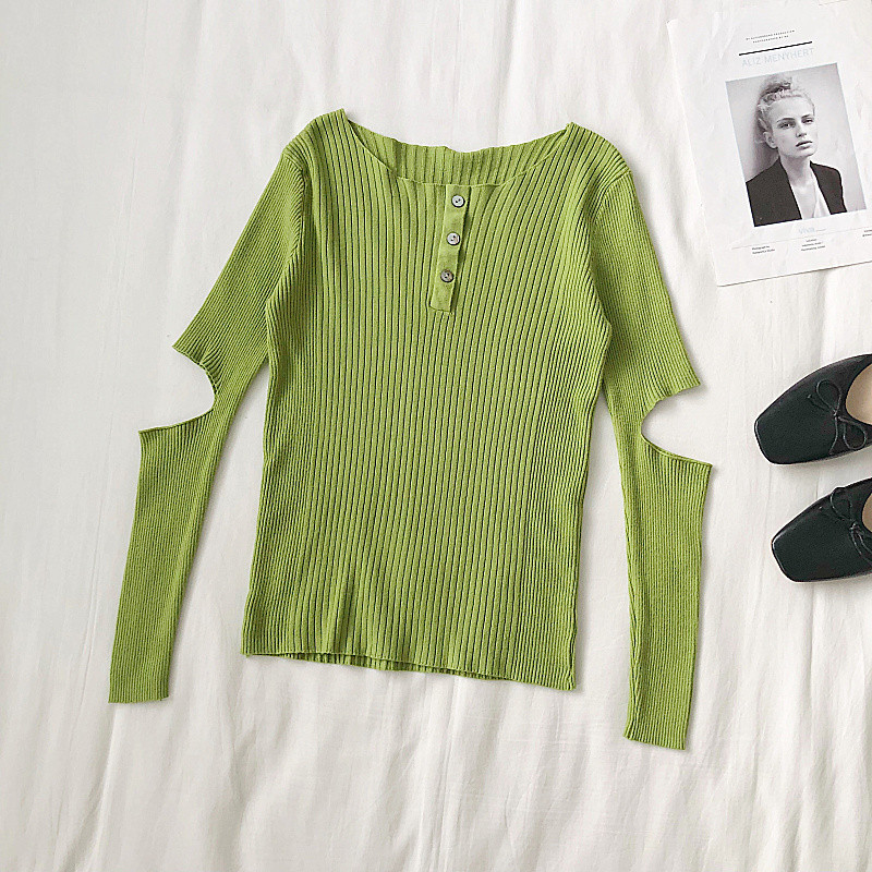 Bluză casual de damă în patru culori cu nasturi și mâneci lungi