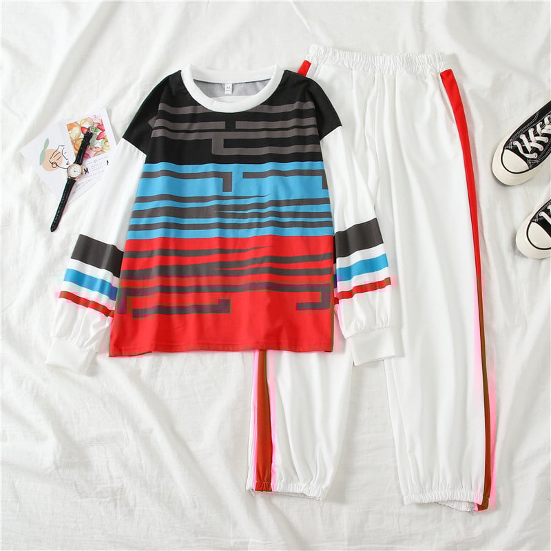 Kétrészes női sportkészlet fehér színben