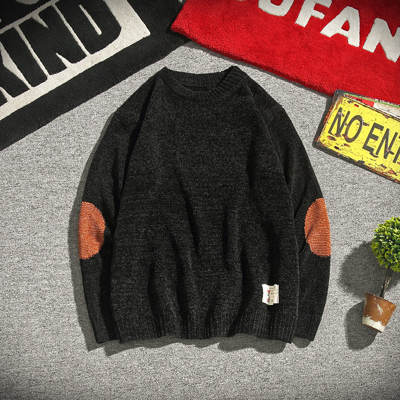 Καθημερινό ανδρικό πουλόβερ  με στρογγυλό ντεκολτέ σε τρία χρώματα