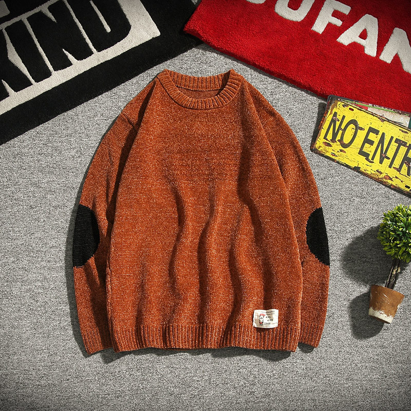 Καθημερινό ανδρικό πουλόβερ  με στρογγυλό ντεκολτέ σε τρία χρώματα