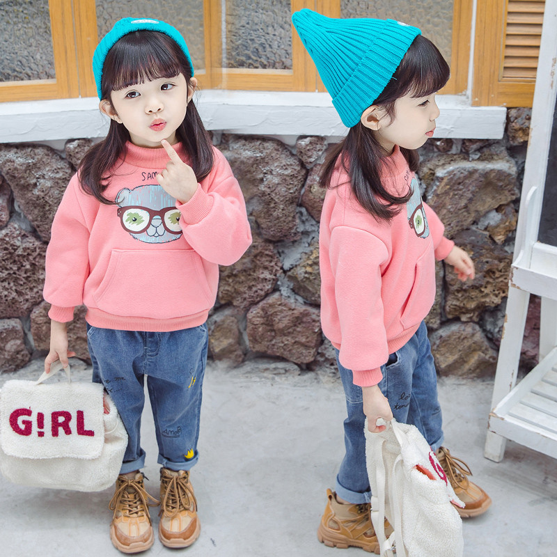 Pulover pentru fete pentru copii in galben si roz cu aplicatie