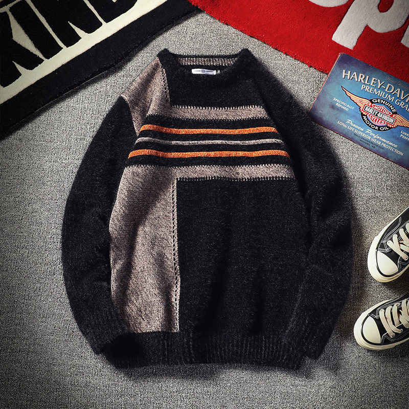 Modern férfi hosszú ujjú pulóver több színben