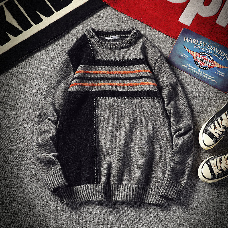 Modern férfi hosszú ujjú pulóver több színben