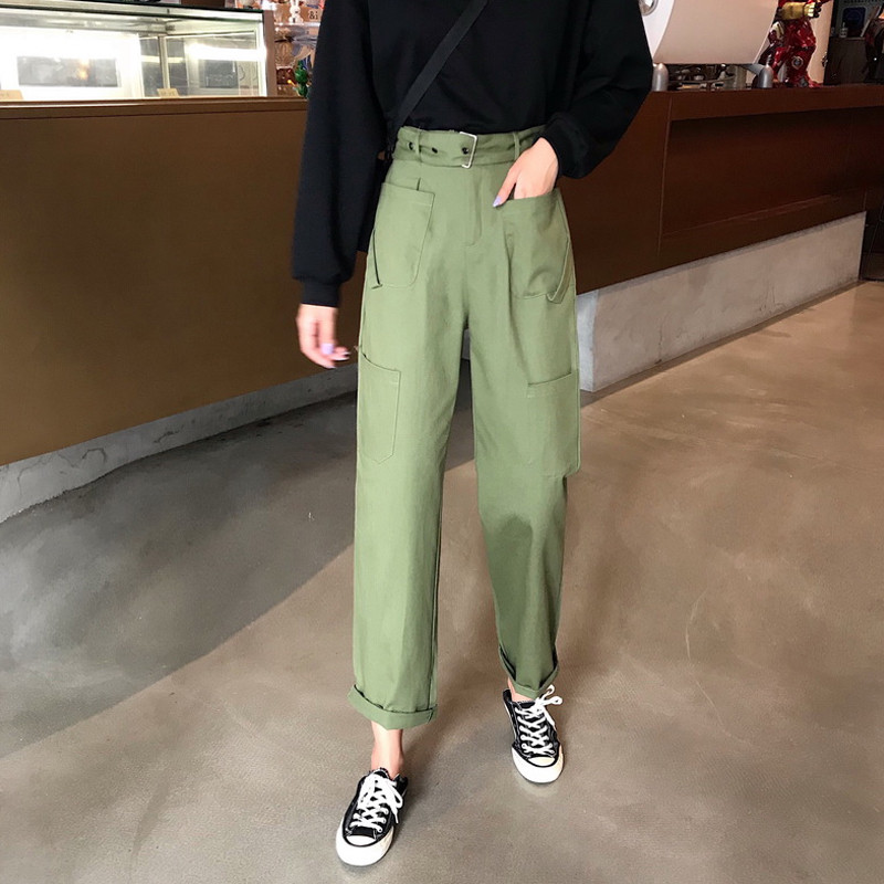 Дамски ежедневни панталони в четири цвята - широк модел