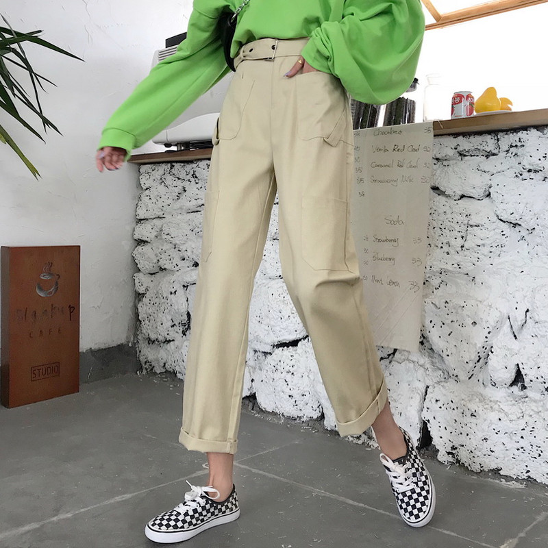 Дамски ежедневни панталони в четири цвята - широк модел