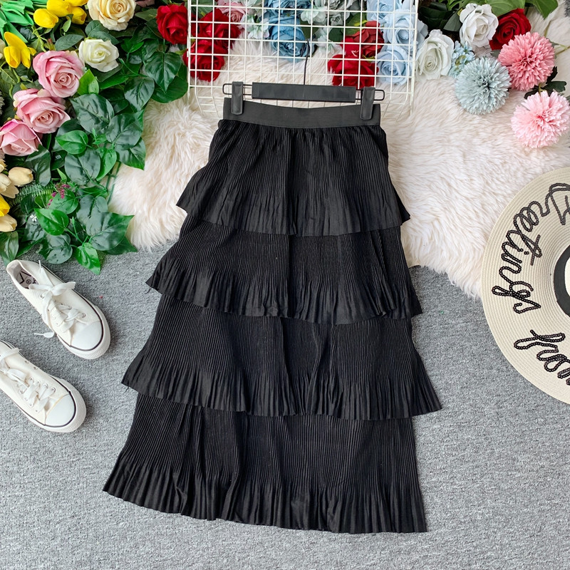 Fusta casual dama cu elastic in patru culori